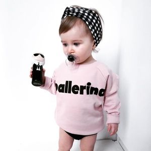 Baby turban white black plaid